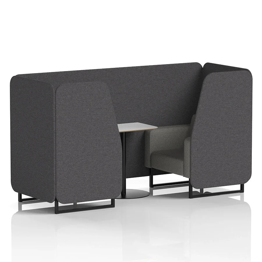 Brixworth Booth in Two Tone - 2 Seater with White Table