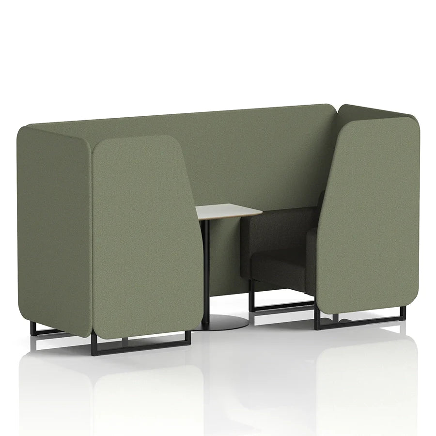 Brixworth Booth in Two Tone - 2 Seater with White Table