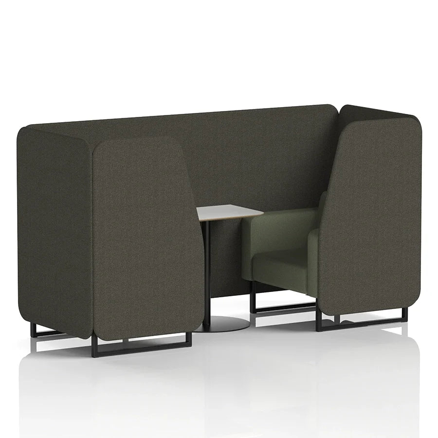 Brixworth Booth in Two Tone - 2 Seater with White Table