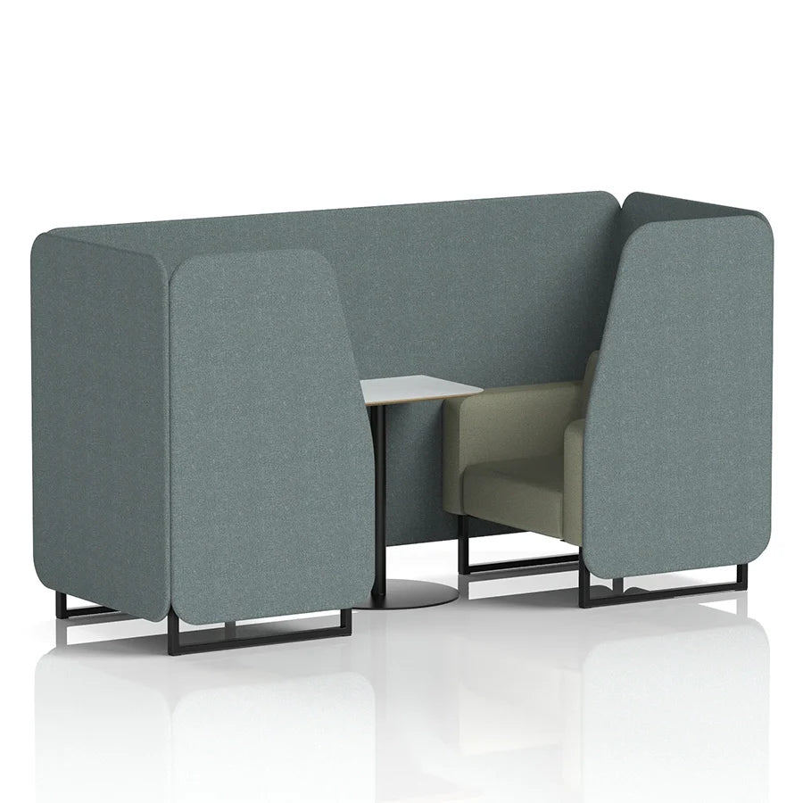 Brixworth Booth in Two Tone - 2 Seater with White Table