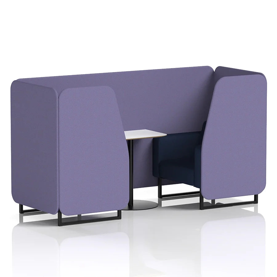 Brixworth Booth in Two Tone - 2 Seater with White Table