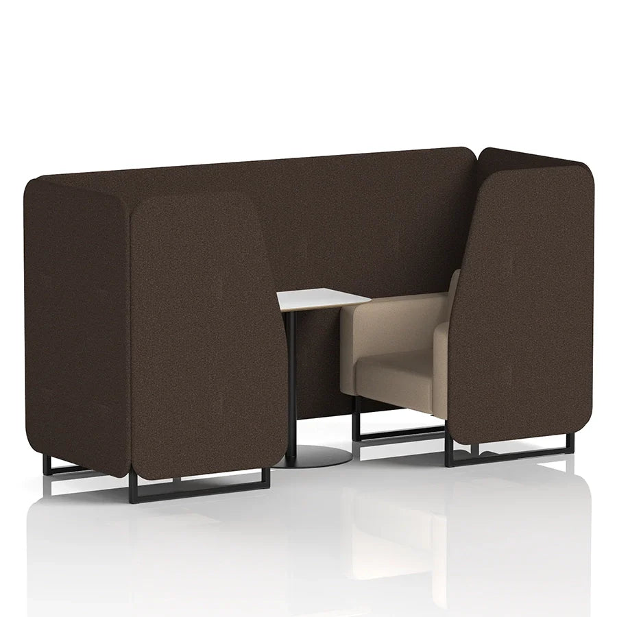 Brixworth Booth in Two Tone - 2 Seater with White Table