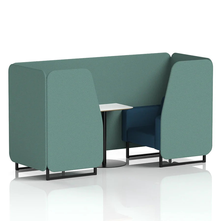 Brixworth Booth in Two Tone - 2 Seater with White Table