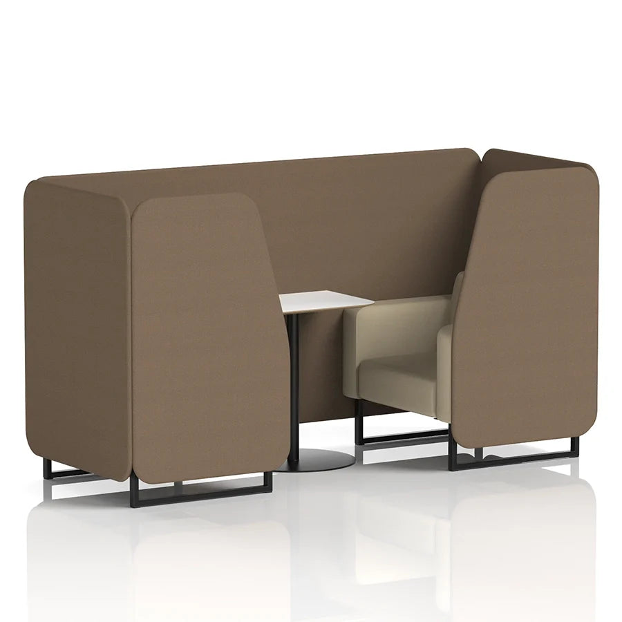 Brixworth Booth in Two Tone - 2 Seater with White Table