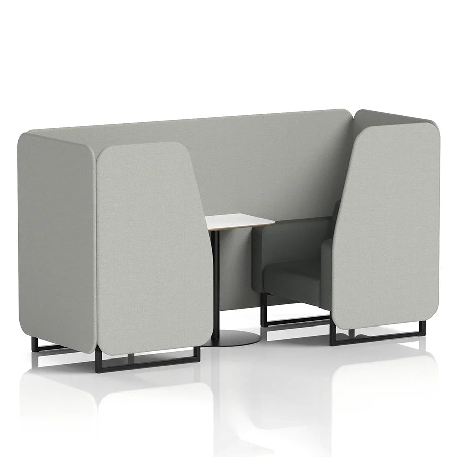 Brixworth Booth in Two Tone - 2 Seater with White Table