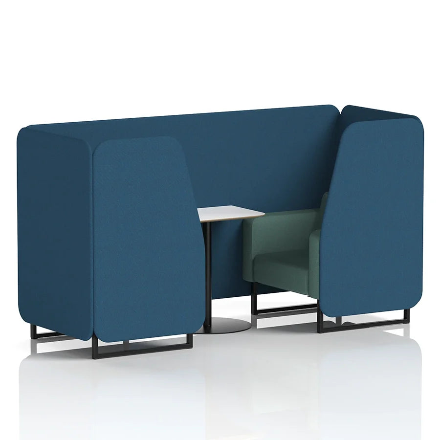Brixworth Booth in Two Tone - 2 Seater with White Table