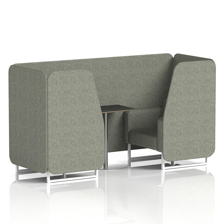 Brixworth Booth in Single Tone - 2 Seater with Black Table
