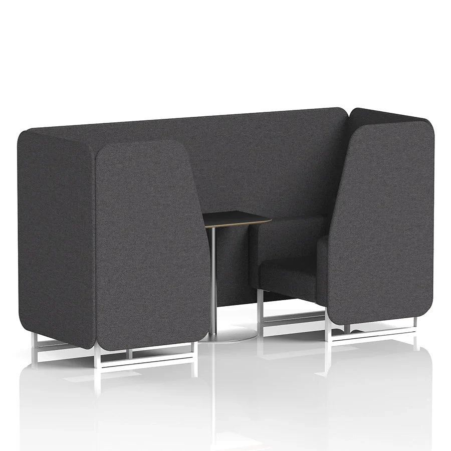 Brixworth Booth in Single Tone - 2 Seater with Black Table