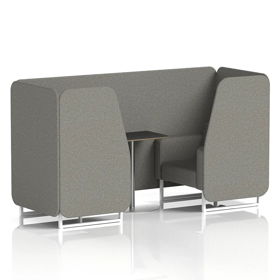Brixworth Booth in Single Tone - 2 Seater with Black Table