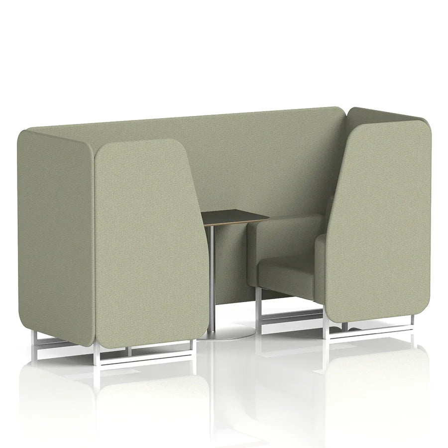 Brixworth Booth in Single Tone - 2 Seater with Black Table