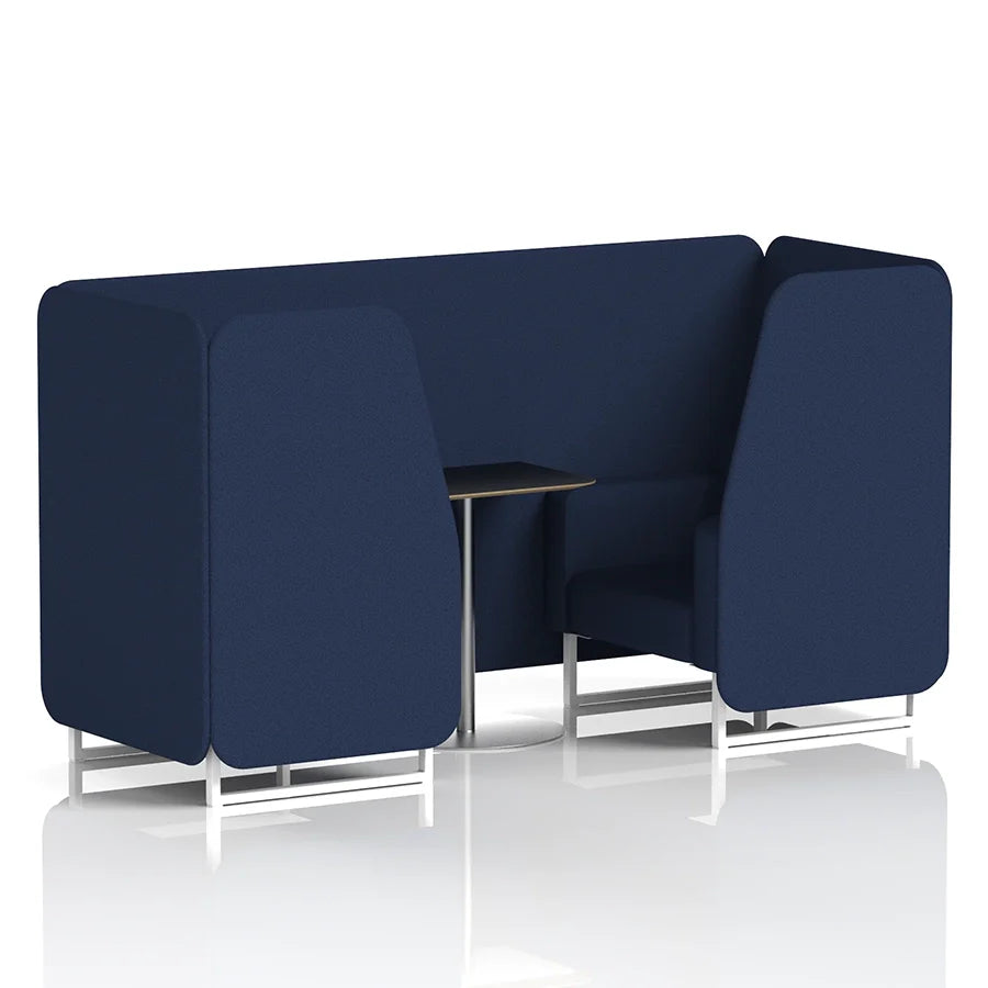 Brixworth Booth in Single Tone - 2 Seater with Black Table