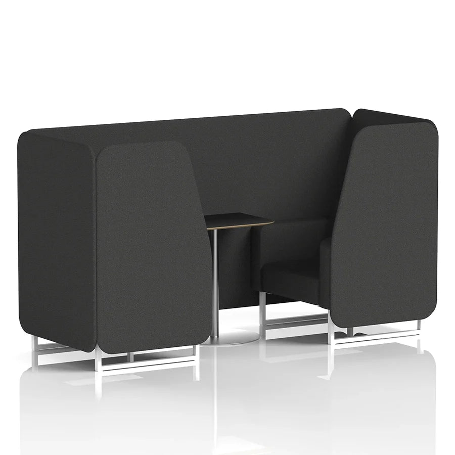 Brixworth Booth in Single Tone - 2 Seater with Black Table