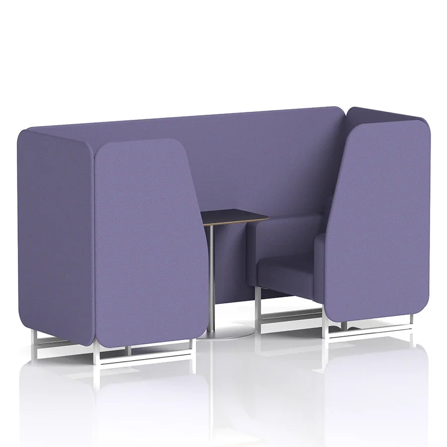 Brixworth Booth in Single Tone - 2 Seater with Black Table