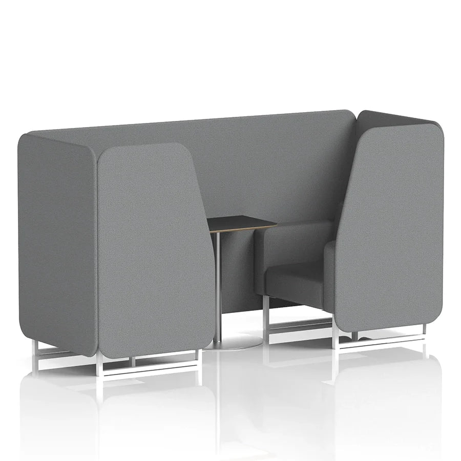 Brixworth Booth in Single Tone - 2 Seater with Black Table