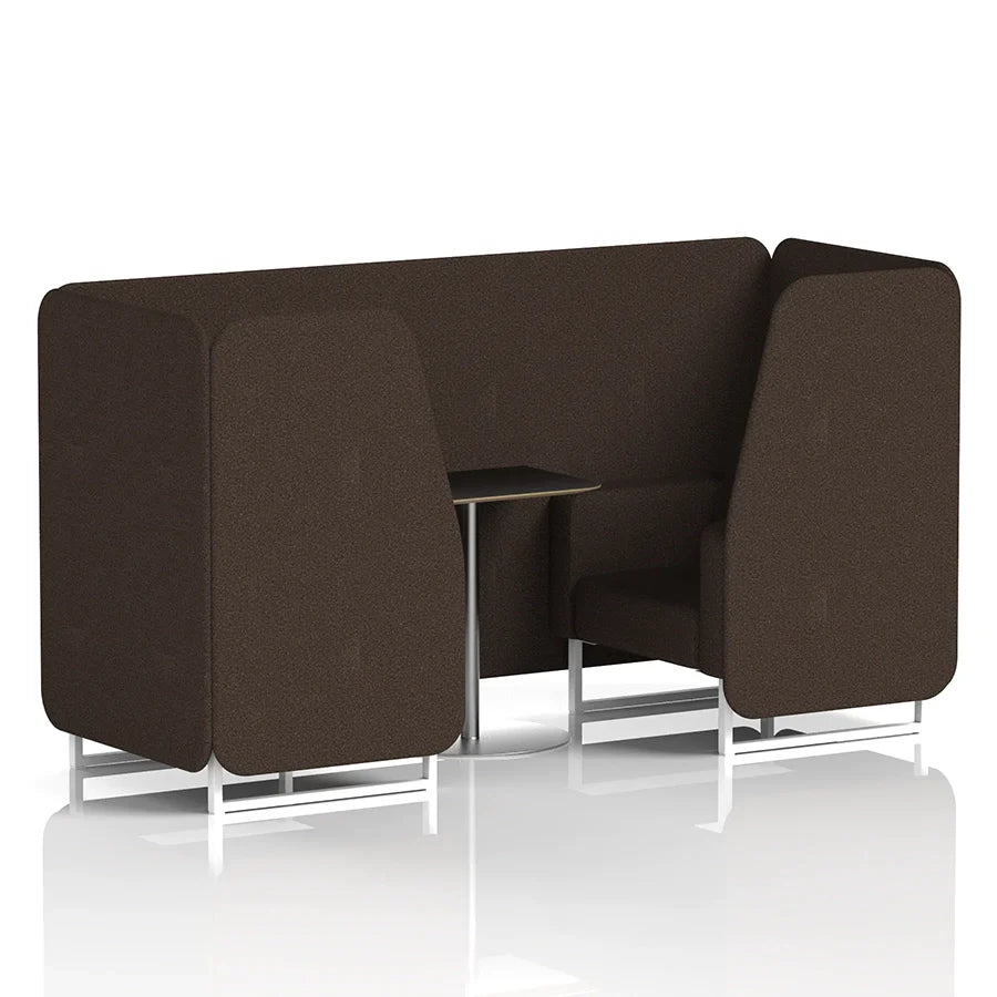 Brixworth Booth in Single Tone - 2 Seater with Black Table