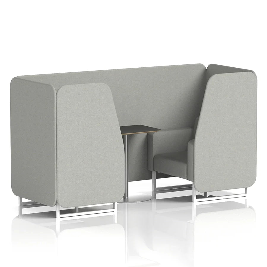 Brixworth Booth in Single Tone - 2 Seater with Black Table