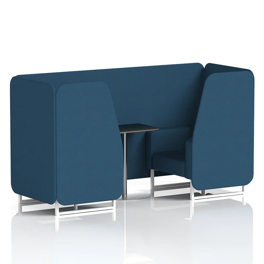 Brixworth Booth in Single Tone - 2 Seater with Black Table