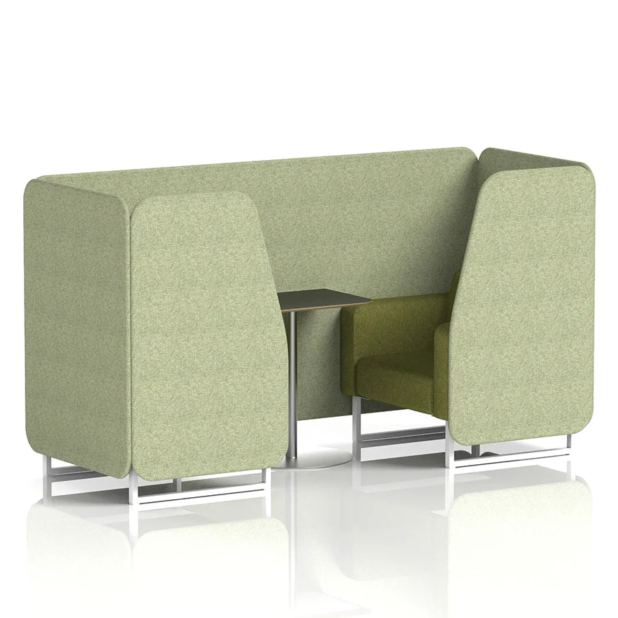 Brixworth Booth in Two Tone - 2 Seater with Black Table