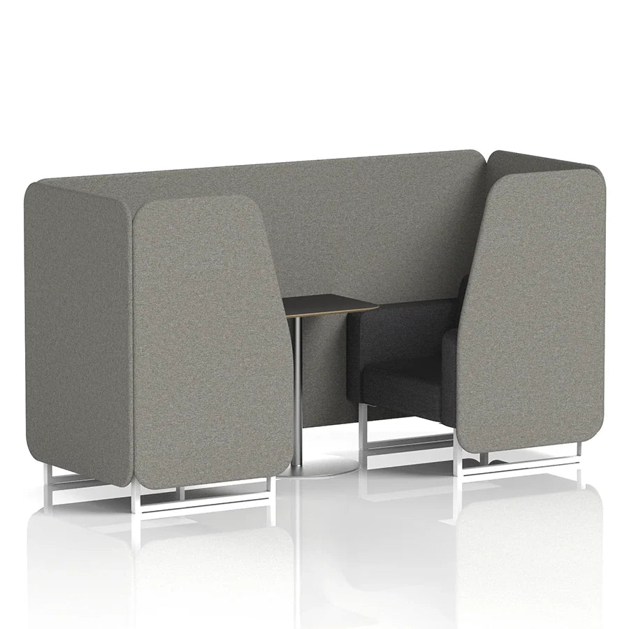 Brixworth Booth in Two Tone - 2 Seater with Black Table