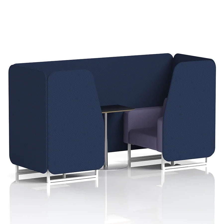 Brixworth Booth in Two Tone - 2 Seater with Black Table