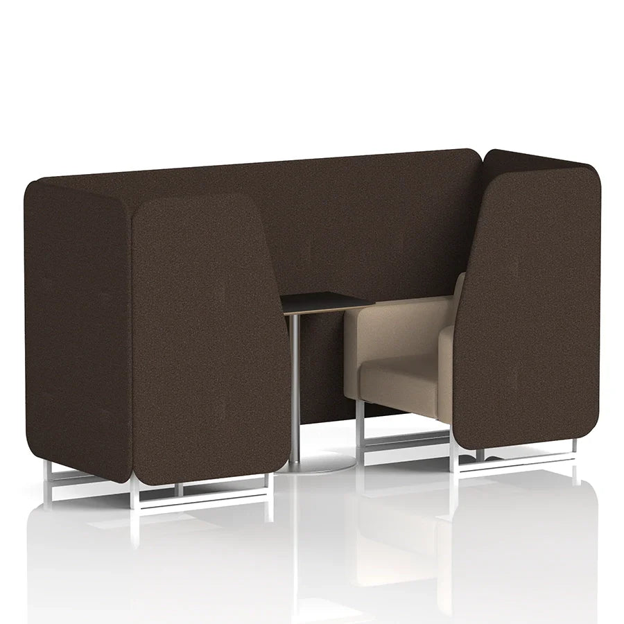 Brixworth Booth in Two Tone - 2 Seater with Black Table
