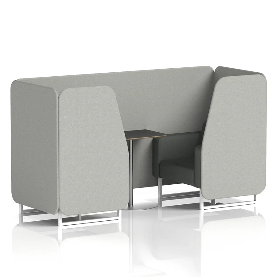 Brixworth Booth in Two Tone - 2 Seater with Black Table