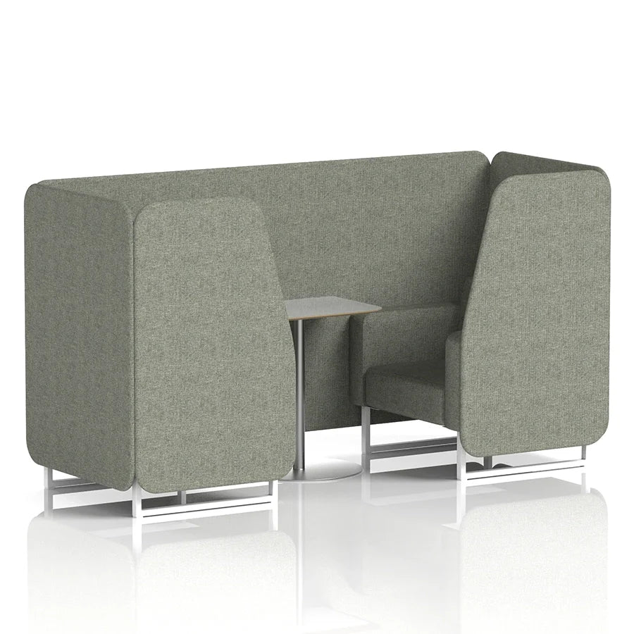 Brixworth Booth in Single Tone - 2 Seater with Grey Table