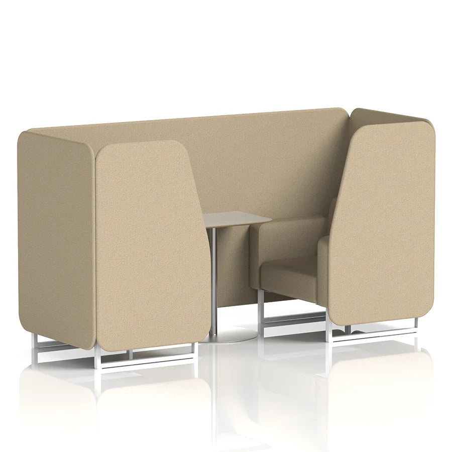Brixworth Booth in Single Tone - 2 Seater with Grey Table