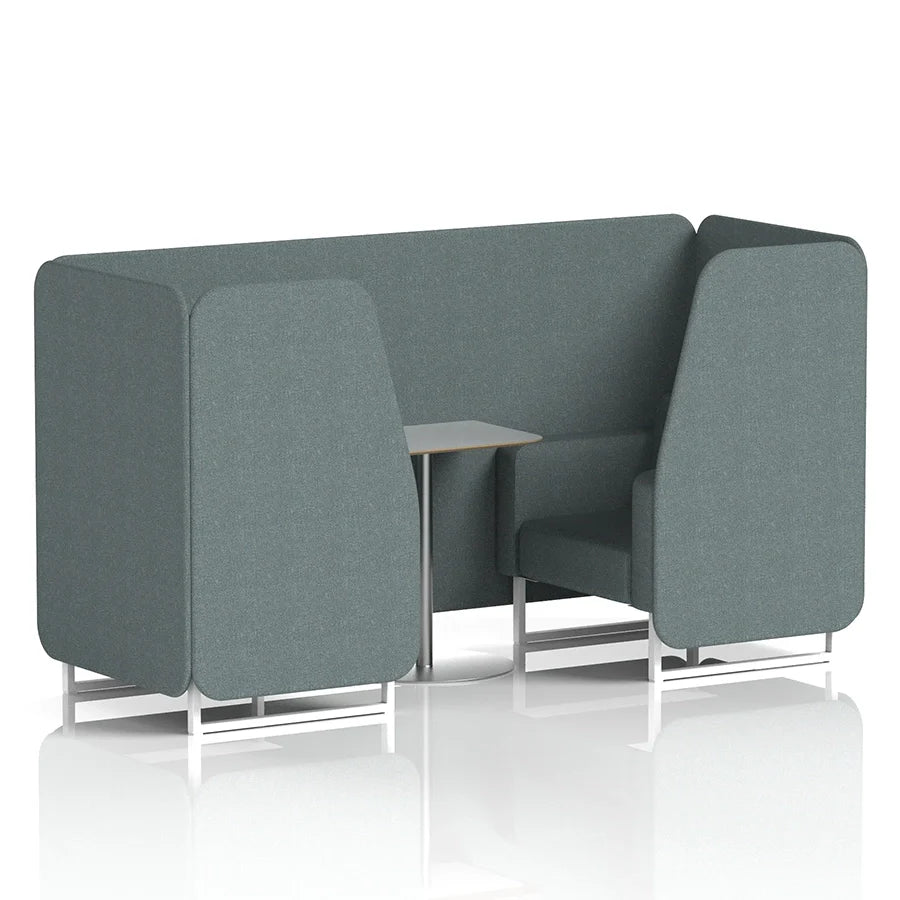Brixworth Booth in Single Tone - 2 Seater with Grey Table