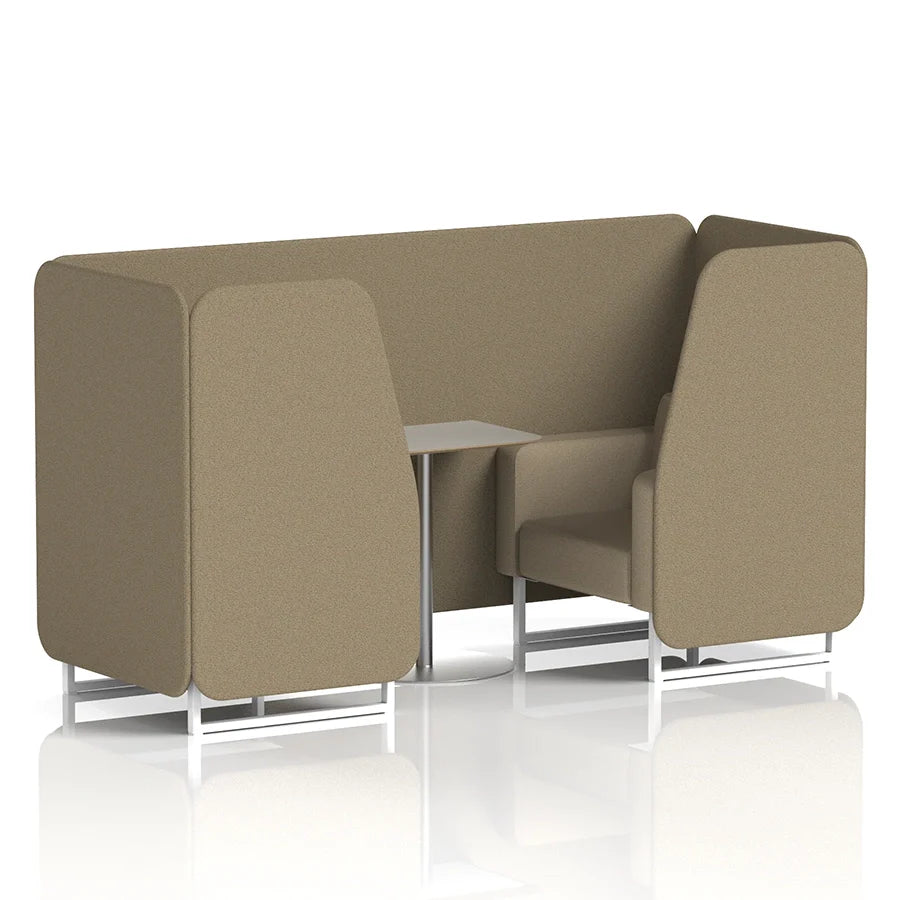 Brixworth Booth in Two Tone - 2 Seater with Grey Table