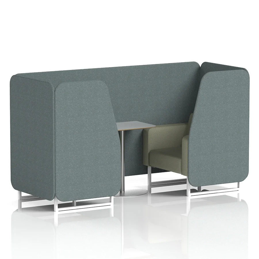 Brixworth Booth in Two Tone - 2 Seater with Grey Table