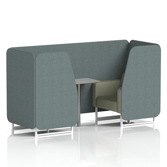 Brixworth Booth in Two Tone - 2 Seater with Grey Table