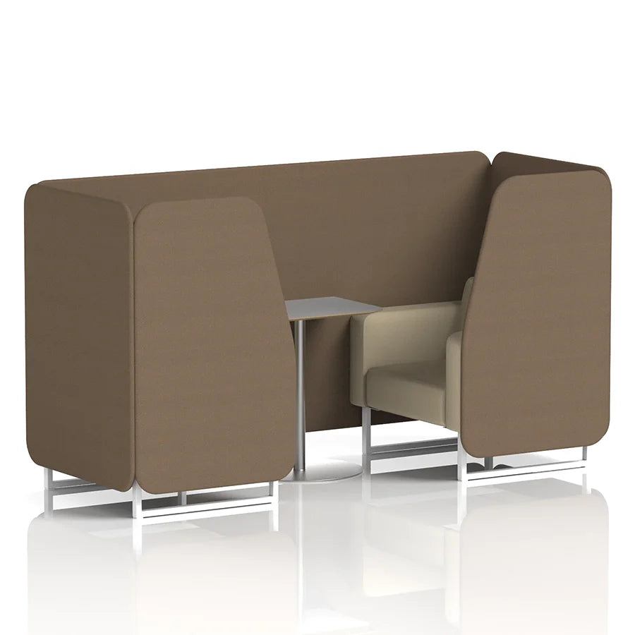 Brixworth Booth in Two Tone - 2 Seater with Grey Table