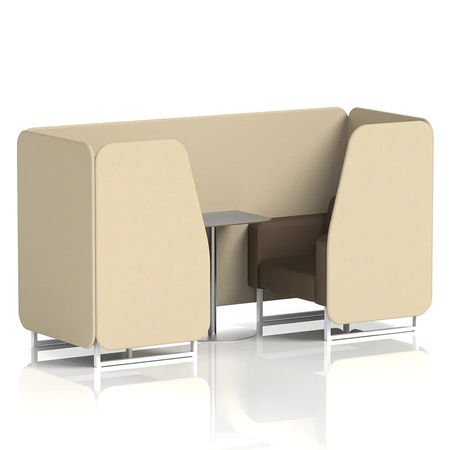 Brixworth Booth in Two Tone - 2 Seater with Grey Table