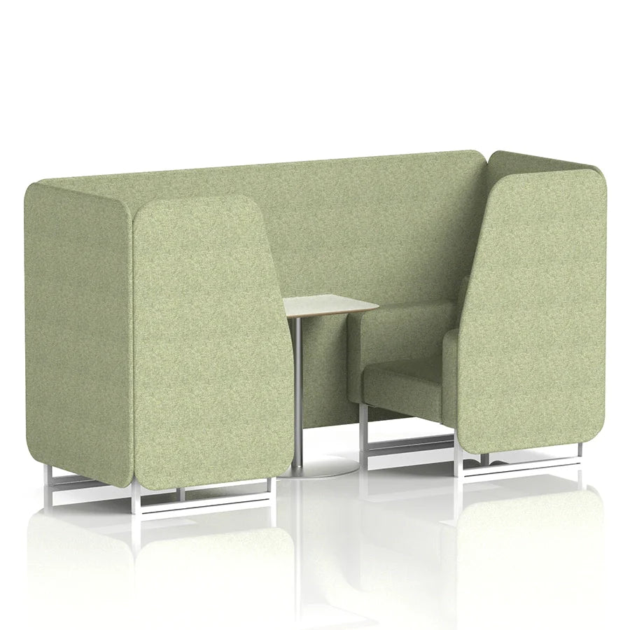 Brixworth Booth in Single Tone - 2 Seater with White Table