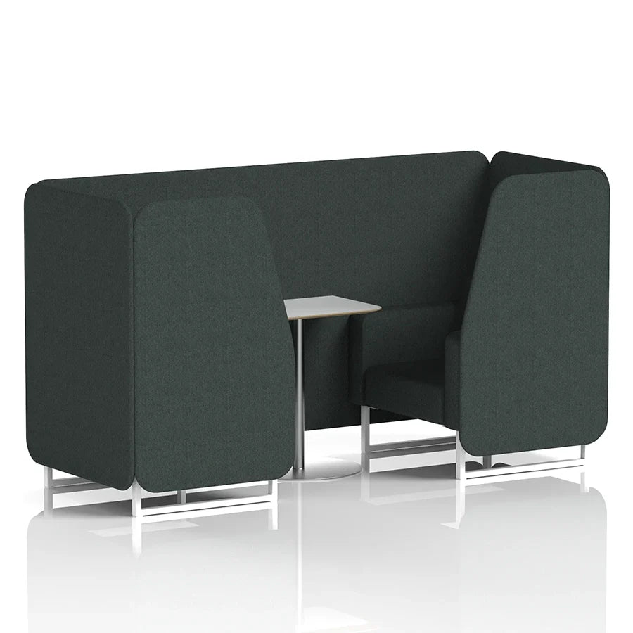 Brixworth Booth in Single Tone - 2 Seater with White Table