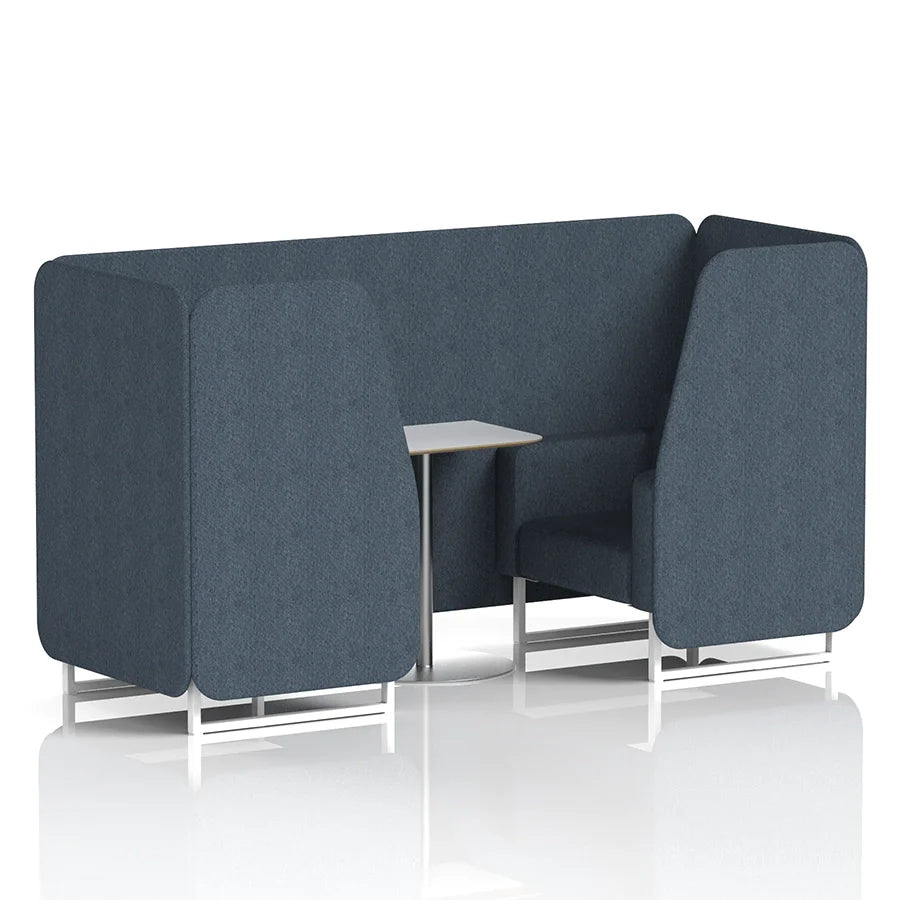 Brixworth Booth in Single Tone - 2 Seater with White Table