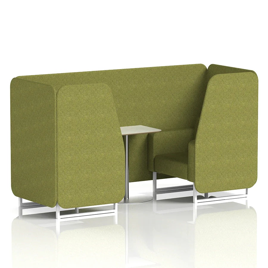 Brixworth Booth in Single Tone - 2 Seater with White Table