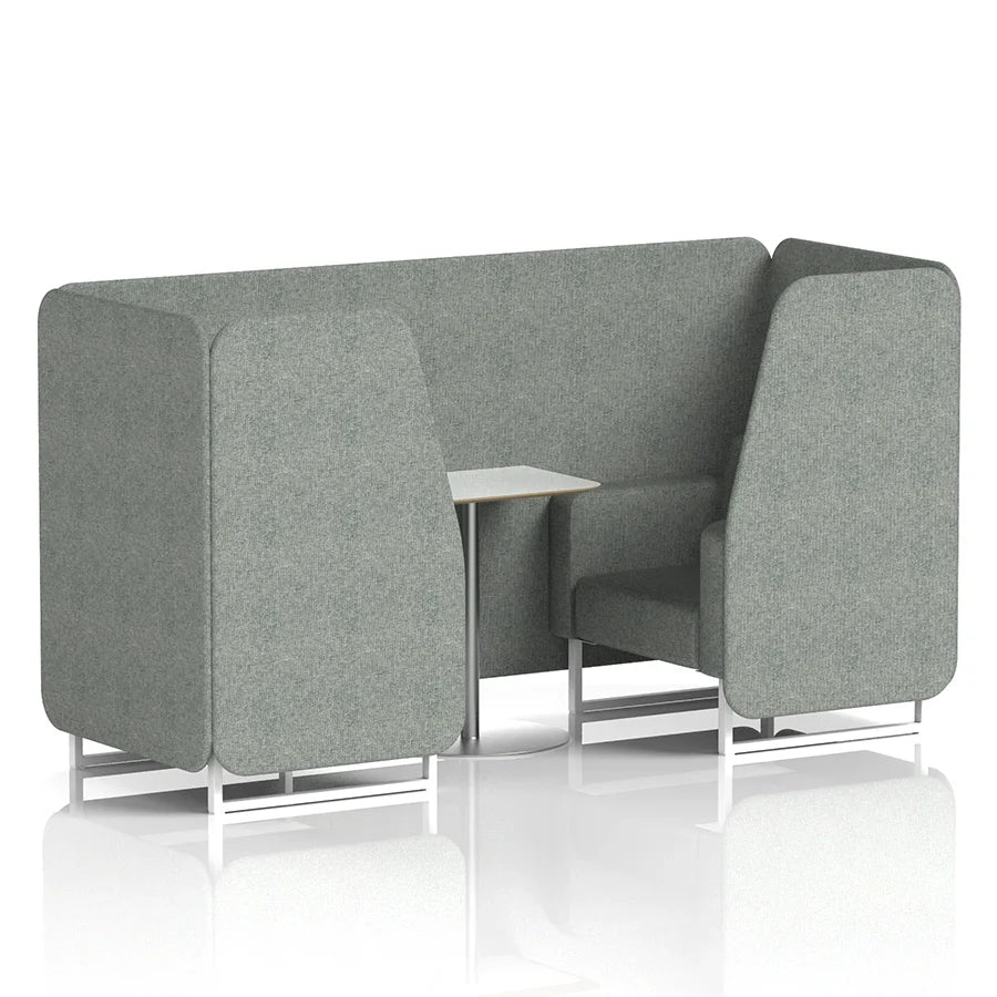 Brixworth Booth in Single Tone - 2 Seater with White Table
