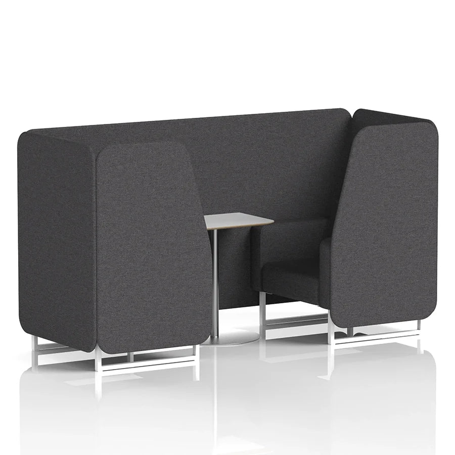 Brixworth Booth in Single Tone - 2 Seater with White Table