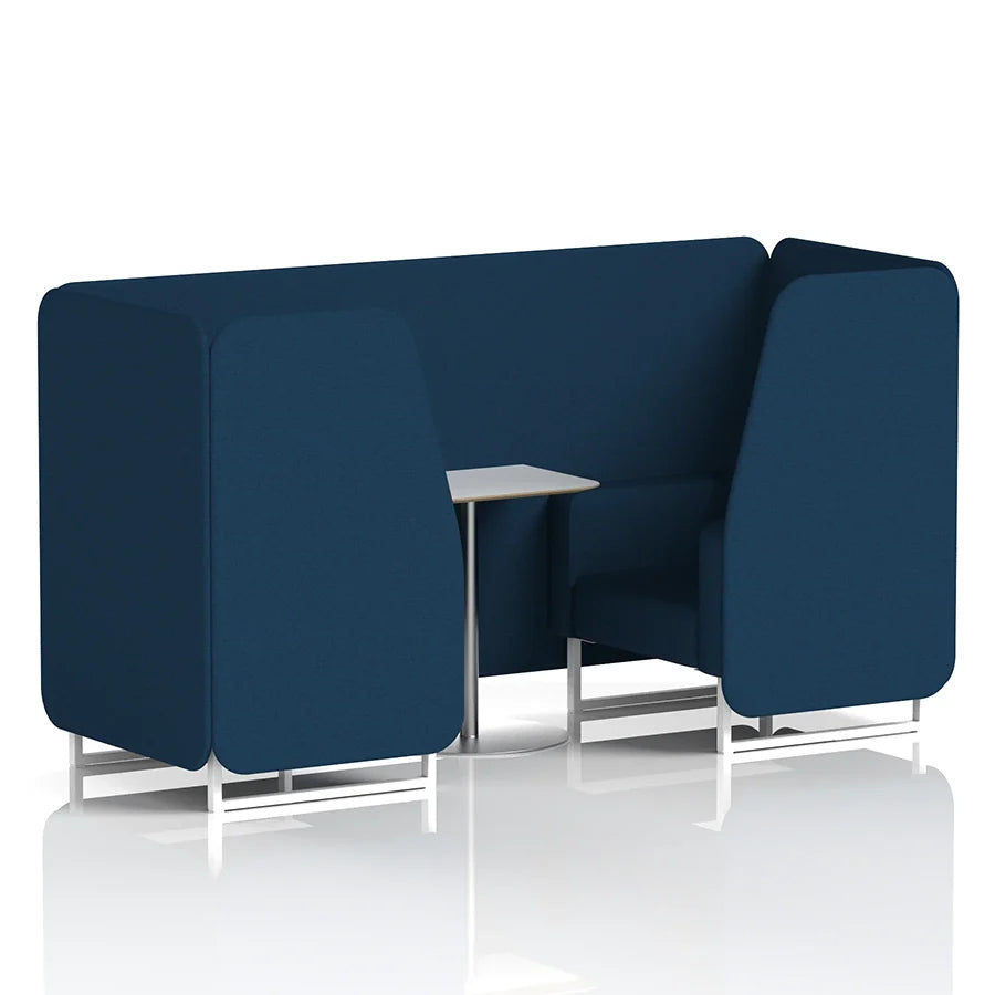 Brixworth Booth in Single Tone - 2 Seater with White Table