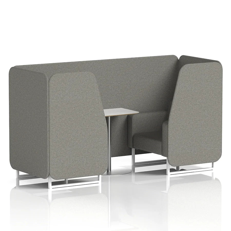 Brixworth Booth in Single Tone - 2 Seater with White Table