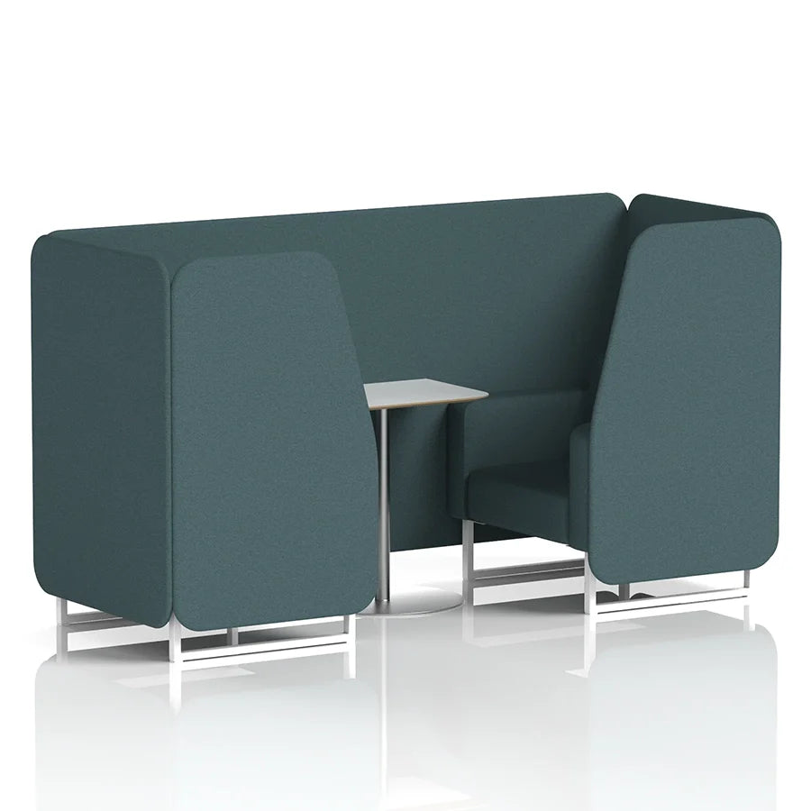 Brixworth Booth in Single Tone - 2 Seater with White Table