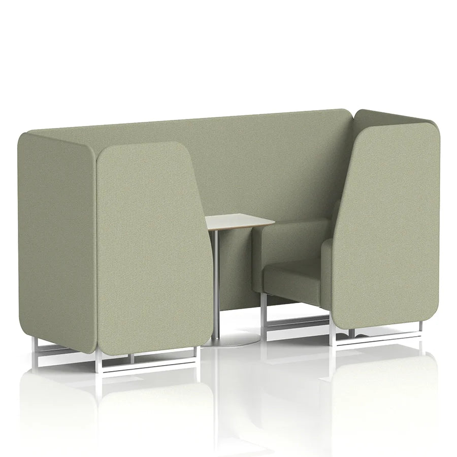 Brixworth Booth in Single Tone - 2 Seater with White Table