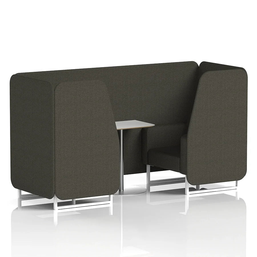 Brixworth Booth in Single Tone - 2 Seater with White Table