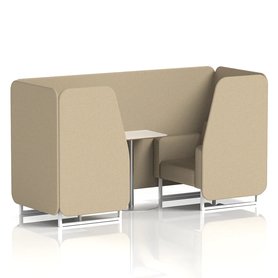 Brixworth Booth in Single Tone - 2 Seater with White Table