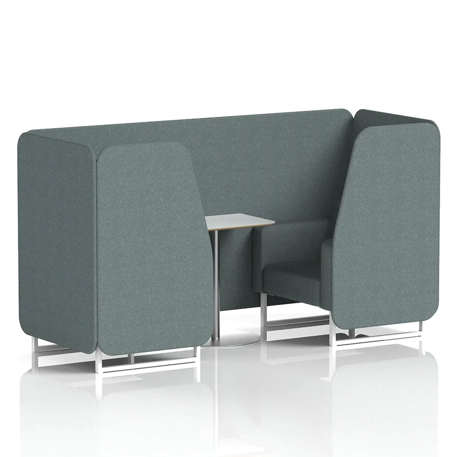 Brixworth Booth in Single Tone - 2 Seater with White Table