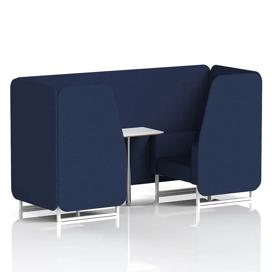 Brixworth Booth in Single Tone - 2 Seater with White Table