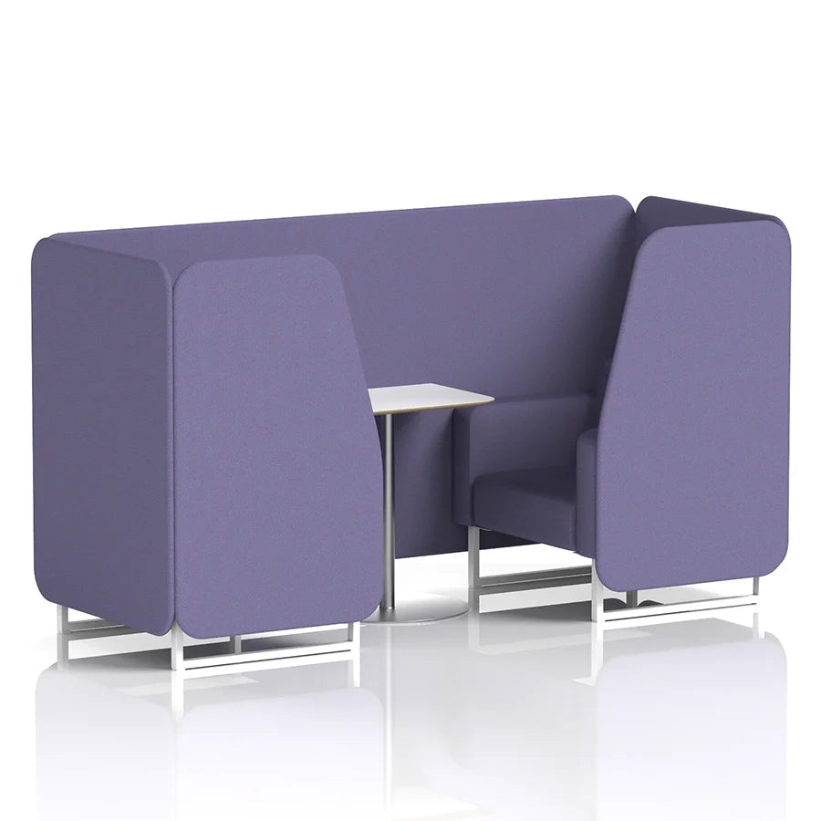 Brixworth Booth in Single Tone - 2 Seater with White Table