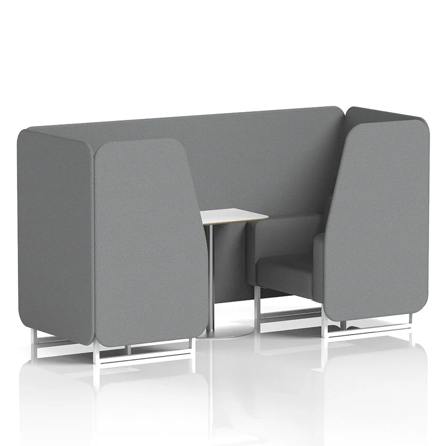Brixworth Booth in Single Tone - 2 Seater with White Table